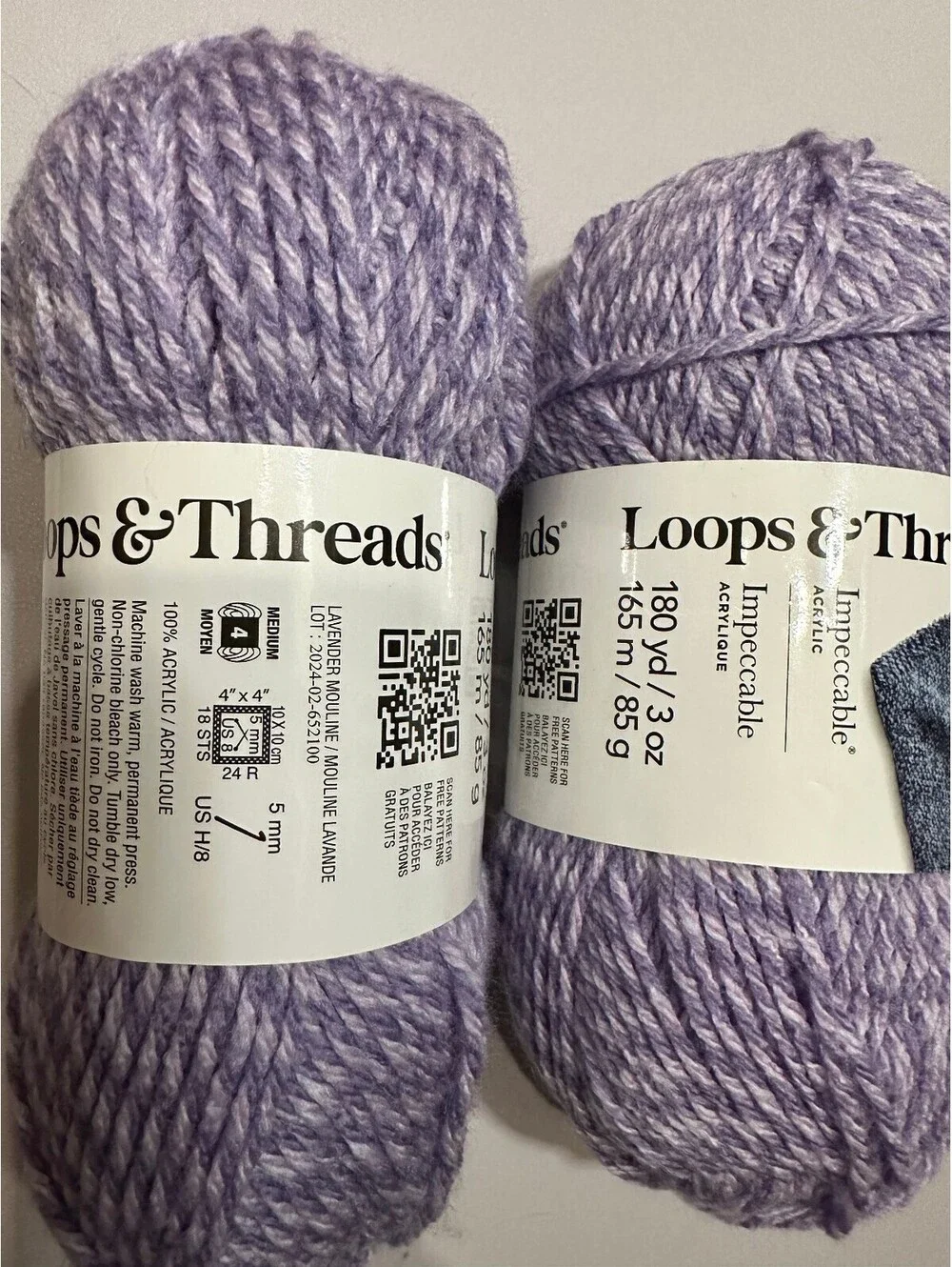 NWT Lot of 12 Skeins - Loops & Threads Impeccable/Textured Twist Yarn